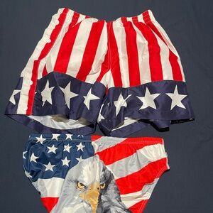 Chubbies “Grand Finale” tearaway swim trunks with speedo
